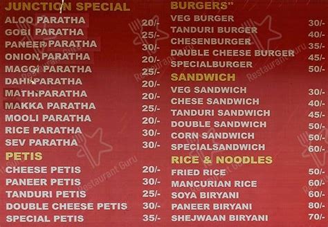 junction box menu|paratha junction menu.